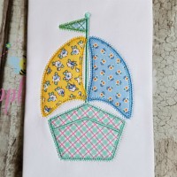 Sailboat Machine Applique Design